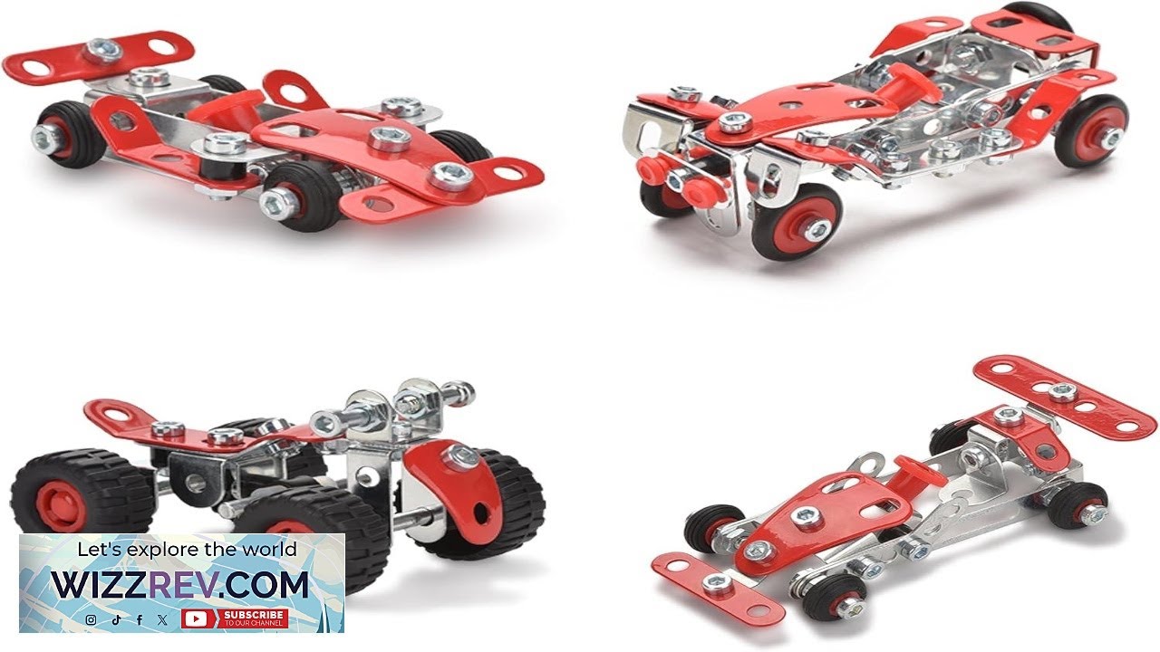 Racing Car Erector Set Metal Building Kit for Boys Ages 8 12