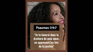 Verset Biblique Du Jour - Psaumes 119:7 | Je te louerai Éternel !