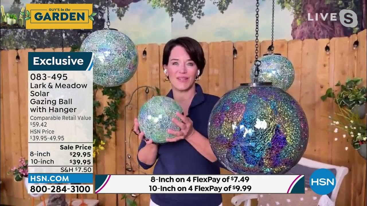 Lark Meadow 10" Solar Gazing Ball with Hanger YouTube