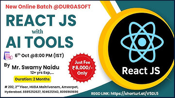 REACT JS with AI TOOLS Online Training @ DURGASOFT