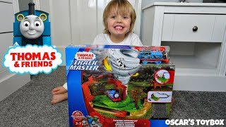 Thomas and Friends Trackmaster Twisting Tornado Playset Unboxing and Playtime - Oscar&#39;s Toybox