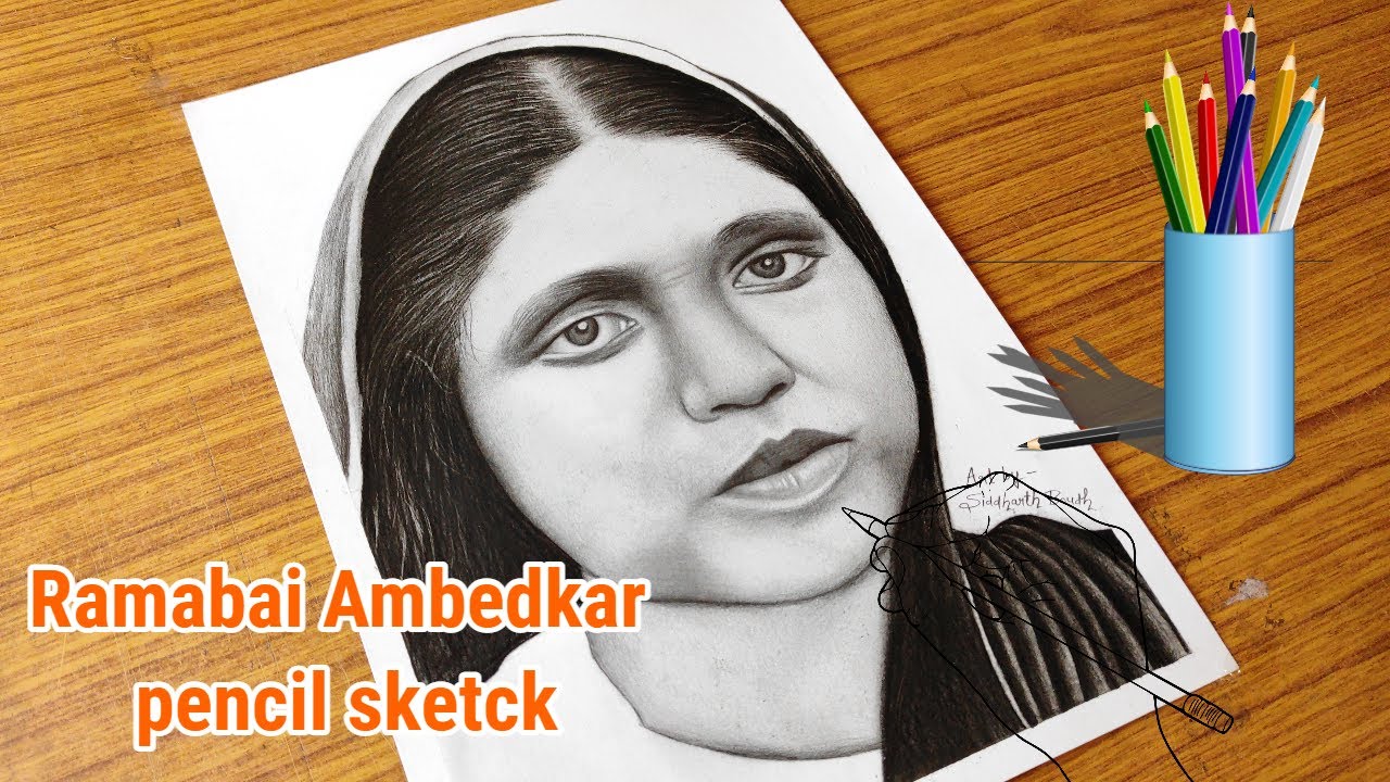 how to draw Ramabai Ambedkar sketch/ Ramabai Ambedkar pencil ...