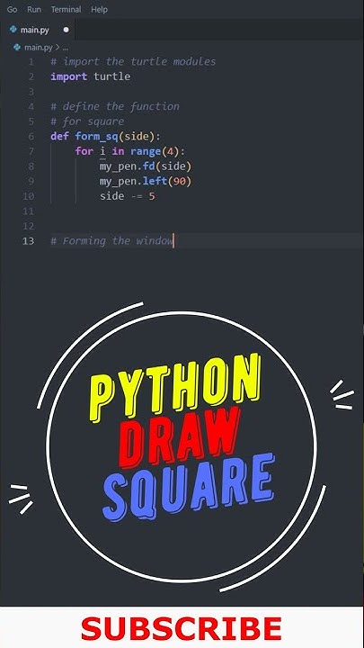 How to draw square using python shorts - YouTube