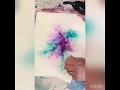 [2] Wispy alcohol ink painting - Ranger Mermaid and Purple Twilight, and Pinata Brass