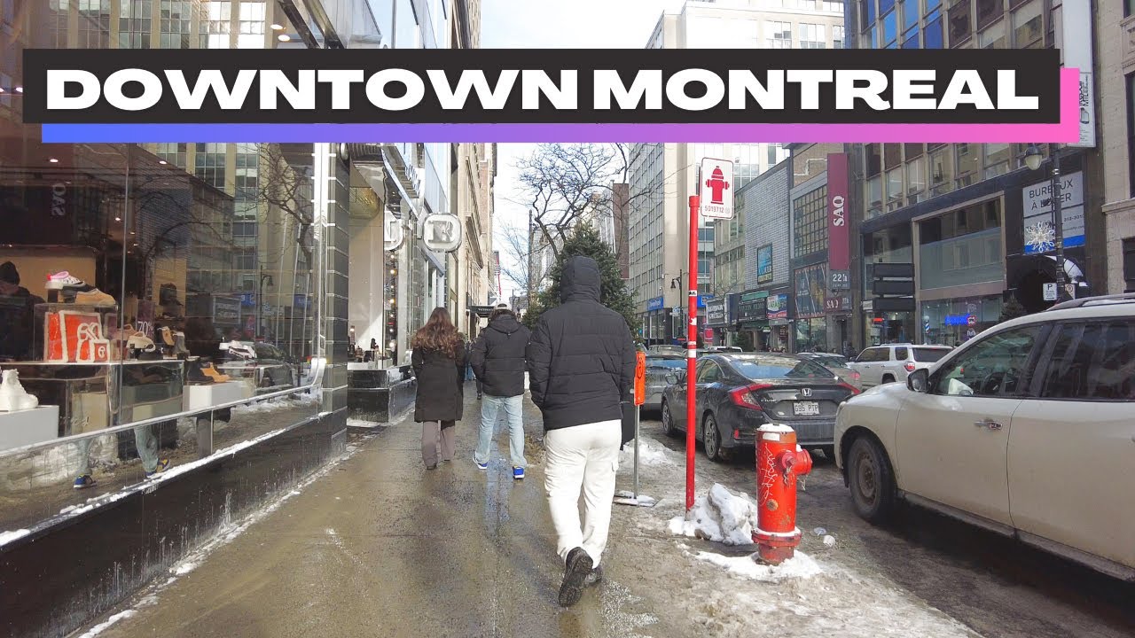 4K Downtown Montreal Winter Walk (Sainte Catherine Street West - Canada ...