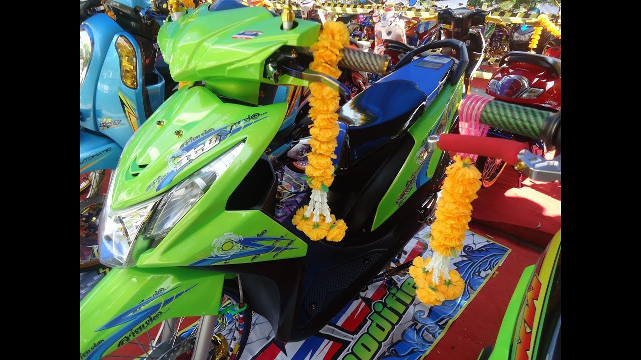 Modifikasi Motor Beat Warna Hijau Stabilo Arena Modifikasi