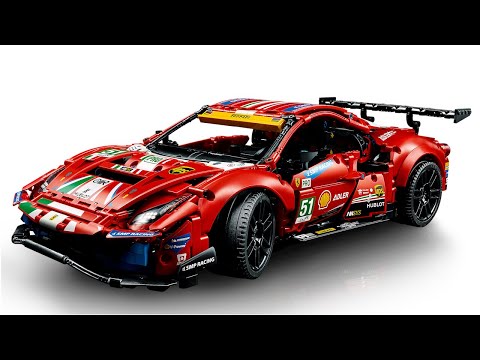 LEGO Technic Ferrari 488 GTE Set Builds Itself! 42125