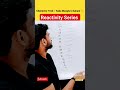 Reactivity Series Trick ( Elements का Reactivity order ) 😊#shorts #Chemistry #short #dailykaksha