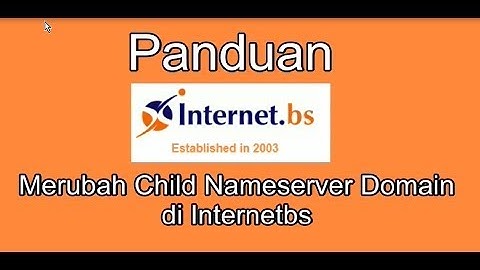 Ubah IP Child Nameserver di Registrar Internetbs by PusatHosting.com