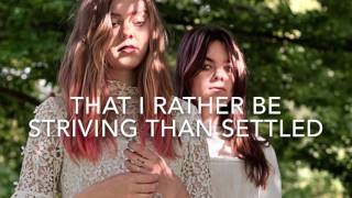 Video thumbnail of "Shattered and Hollow- First Aid Kit (lyrics)"