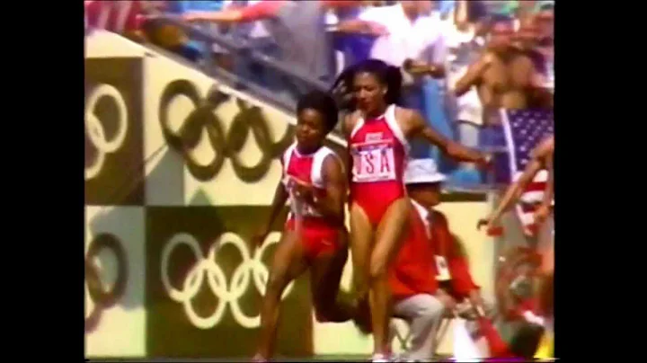 1988 Olympic Women's 4x100 - BEST RELAY FINISH EVER!!