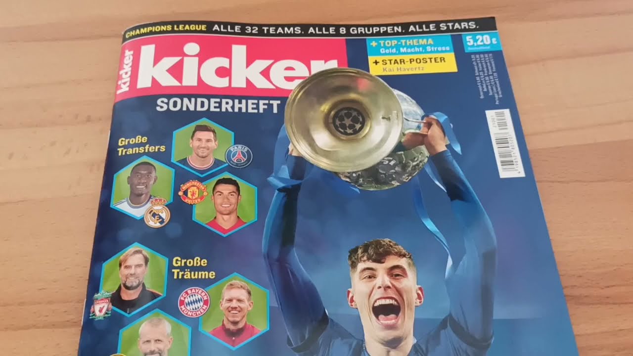 Kicker Sonderheft Champions League 2021/2022 - YouTube