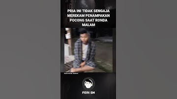 PRIA INI TIDAK SENGAJA MEREKAM PENAMPAKAN POCONG SAAT RONDA MALAM #penampakan #hantu #shorts