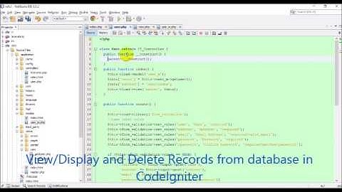 How to view records and delete records from database in CodeIgniter . CI tutorial series 4 in Nepali