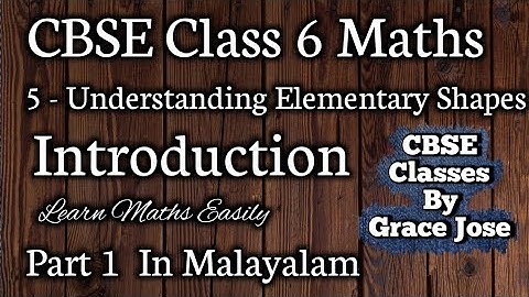 Understanding Elementary Shapes Introduction (2023-24) CBSE Class 6 Maths Chapter 5 In Malayalam