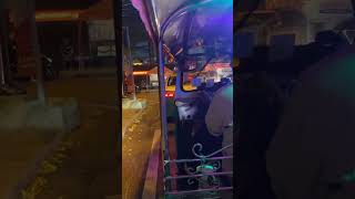 Tuk tuk ride through Bangkok at night #travel #bangkokthailand #tuktuk #travelling