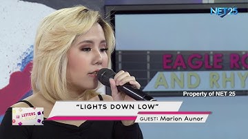 MARION - LIGHTS DOWN LOW (NET25 LETTERS AND MUSIC)