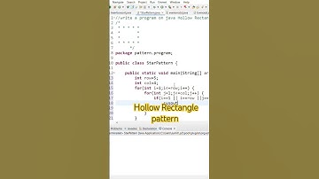 Hollow Rectangle pattern in java program #hollow rectangle