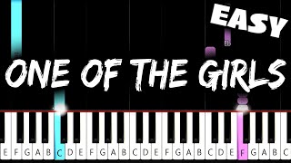 The Weeknd, JENNIE, Lily-Rose Depp - One Of The Girls - EASY Piano Tutorial