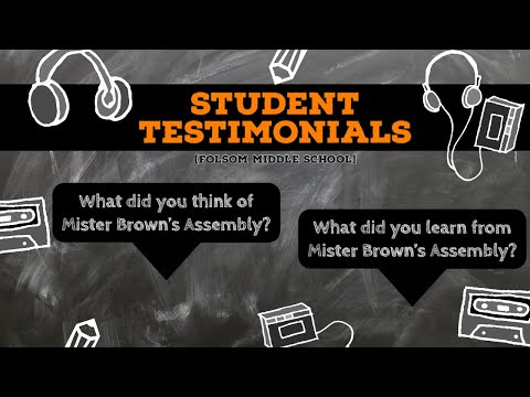 Middle School Students Say Mister Brown is a Fun Speaker! | School Assembly Testimonials