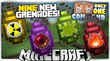 Minecraft 1.9 | GRENADES | Anti-Gravity, Smoke Bombs, Nukes & More! | Custom Command