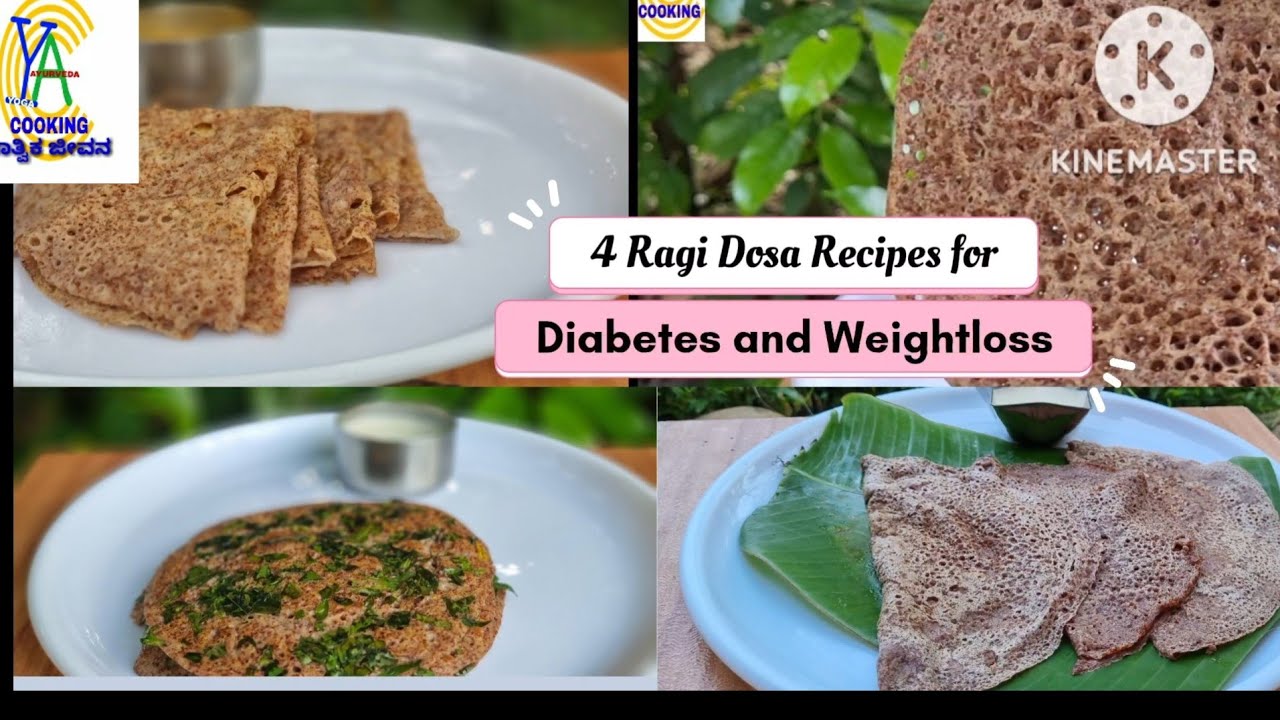 Indian Breakfast Recipes for Diabetes with Ragi ಮಧುಮೇಹಿಗಳಿಗಾಗಿ ರಾಗಿಯ 4 ದೋಸೆಗಳು YouTube