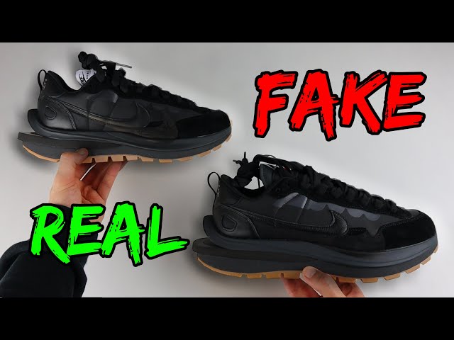 REAL VS FAKE! NIKE X SACAI VAPORWAFFLE BLACK/GUM SNEAKER