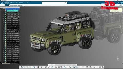 3D Experience - CATIA - exploded view Land Rover Defender Lego