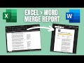 Creating Merged Documents with Microsoft Word and Excel