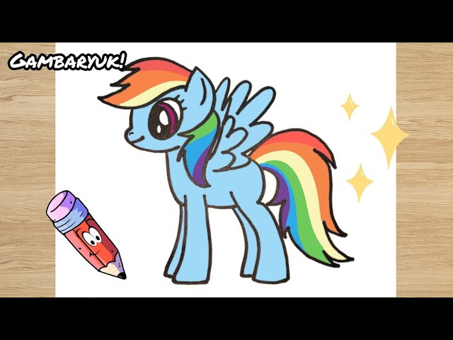 COMO DESENHAR A RAINBOW DASH 🌈 (My Little Pony) com a Dai