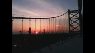 Sunrise Time Lapse from the top of the Ben Franklin Bridge, Philly (#STLP)