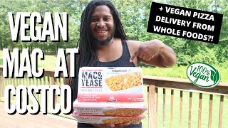 VEGAN Mac & Cheese at Costco + PIZZA delivery from Whole Foods?! | Mac & Yease | Vlog