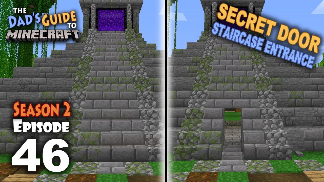 How to Make a Hidden Staircase Secret Door in Minecraft Let's Play