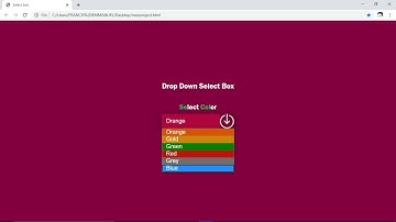 Drop Down Select Box with Html and Css