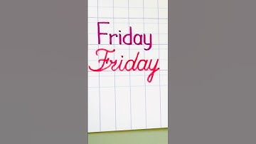 How to write day of the week Friday in cursive / Handwriting / Cursive /A to Z #handwriting #atoz