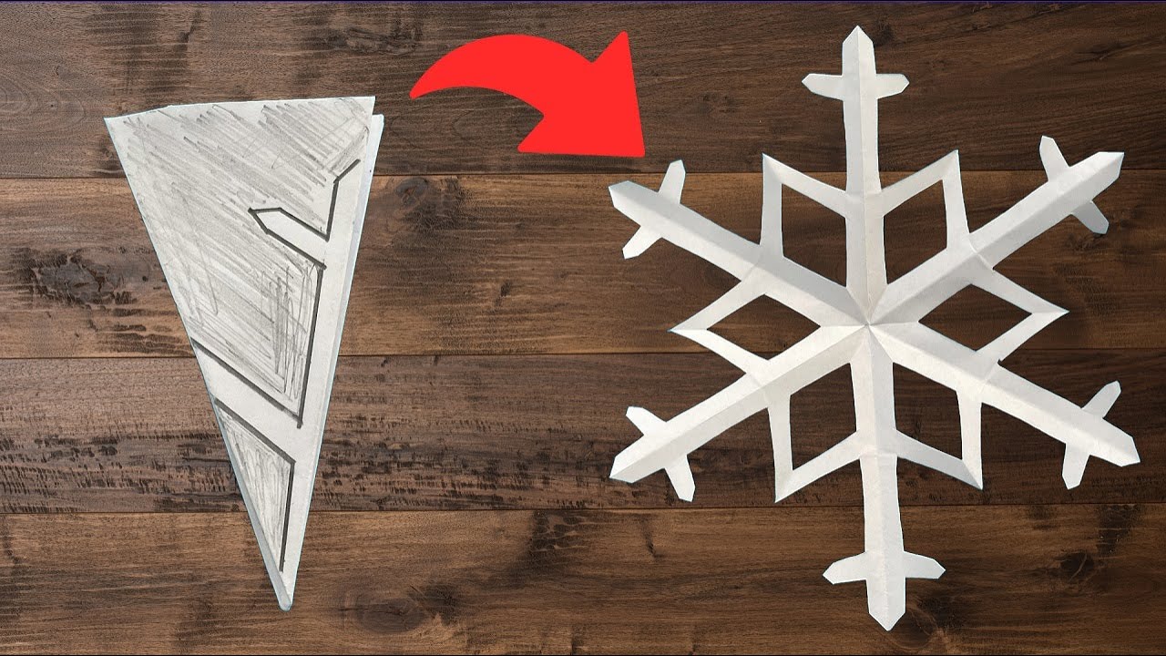 Comment faire un flocon de neige en papier 1 Artisanat en papier de