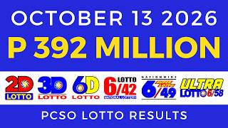 Full Lotto Result Today 9PM October 13 2026 PCSO News
