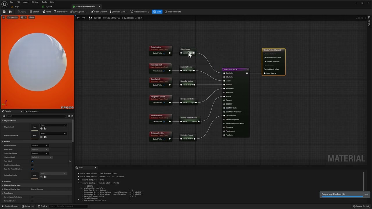 UNREAL ENGINE 5.1 STRATA: Slab BSDF Material (Experimental) - YouTube