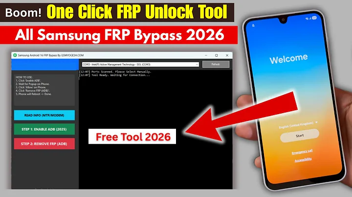All Samsung FRP Bypass Android 16/15 One Clic | Galaxy Remove Google Account Unlock FRP Tool