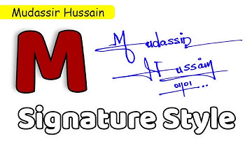 ✅ Mudassir Hussain Name Signature Style | M Signature Style | Signature Style of My Name Mudassir
