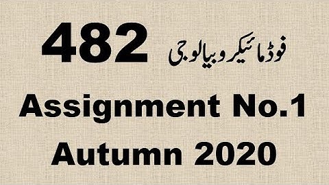AIOU Code 482 Solved Assignment No.1 Autumn 2020