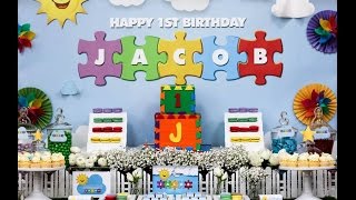 First Birthday - Puzzle Party via Little Wish Parties childrens party blog