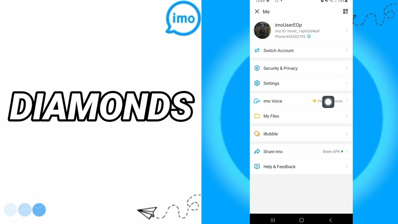 How To Find Diamonds Window On Imo App