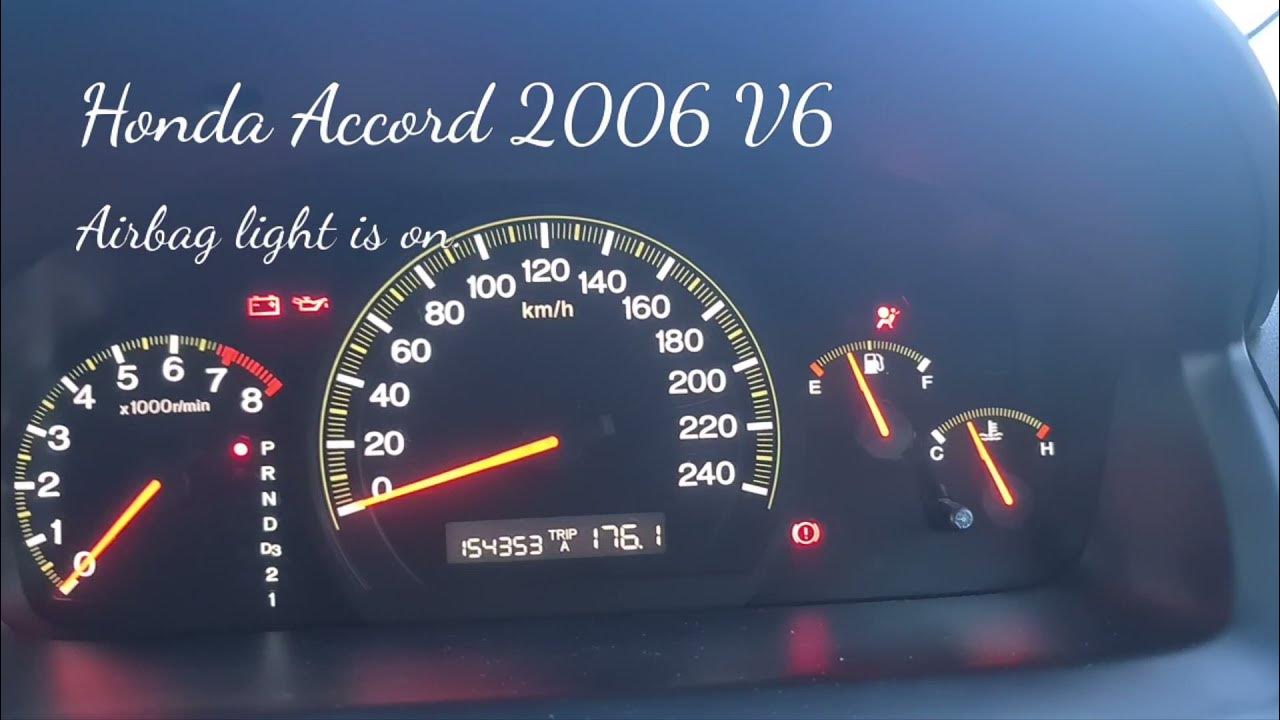 Honda Accord 2006 CODE 62-10 Airbag light. - YouTube