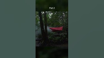 Bushcraft in the Rain | River Camp, Hammock Setup, and Cooking by Fire