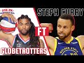 Steph Curry hoops with the Harlem Globetrotters