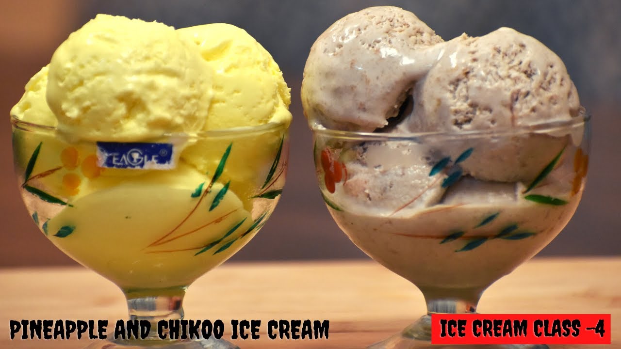 pineapple & chikoo ice cream recipe | chikoo ice cream | pineapple ice cream recipe | Smart Recipes