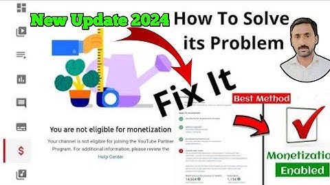 you Are Not Eligible For monetization Solved Live Proof | Youtube Monetization Disabled Solved 2024