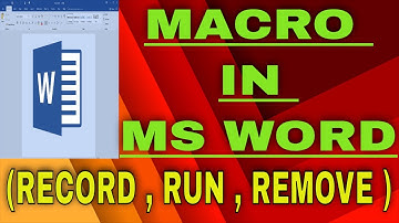 MACRO MS WORD in HINDI || HOW TO RECORD MACRO IN MS WORD ||