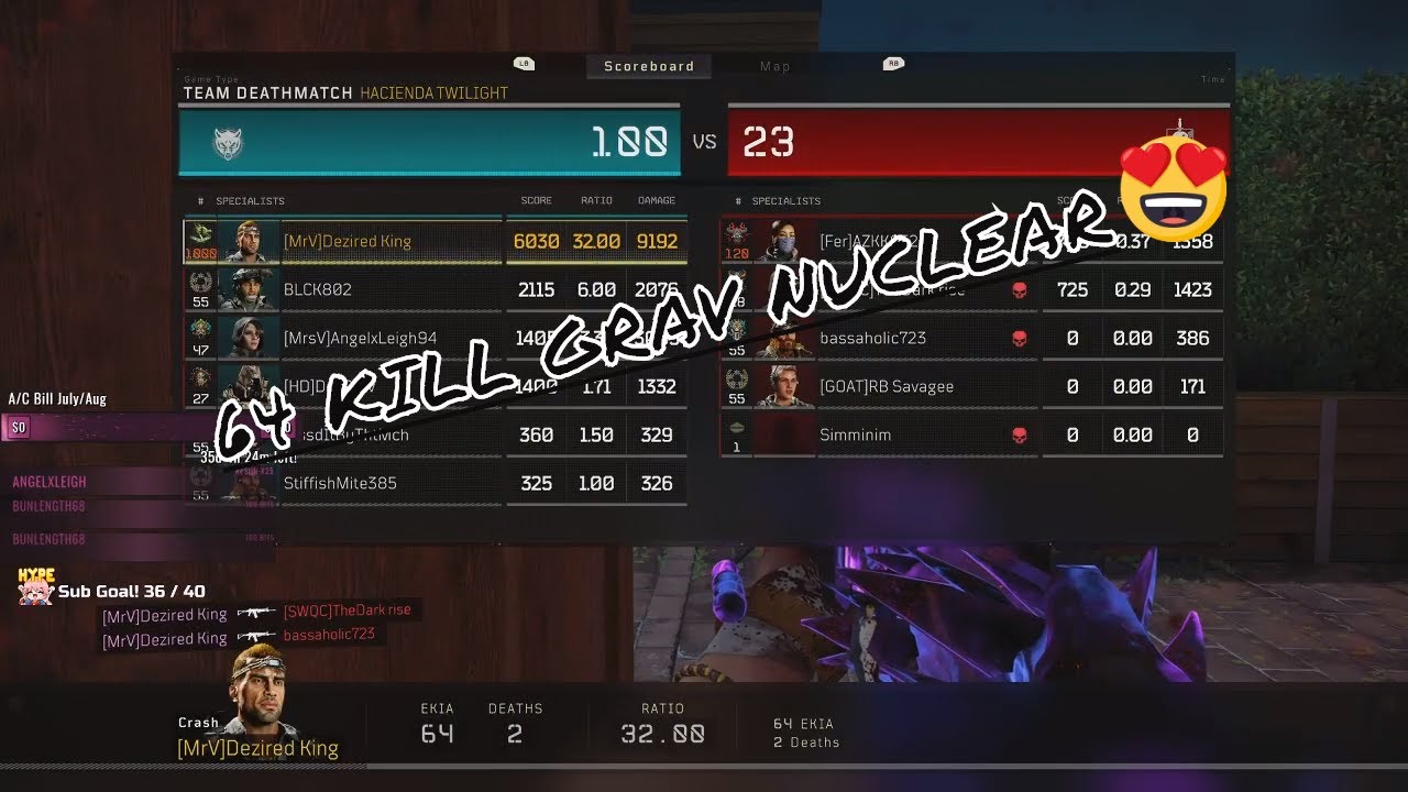 64 KILL TDM "GRAV NUCLEAR" BEST GRAV CLASS? -  ( Black Ops 4 Nuclear Gameplay )
